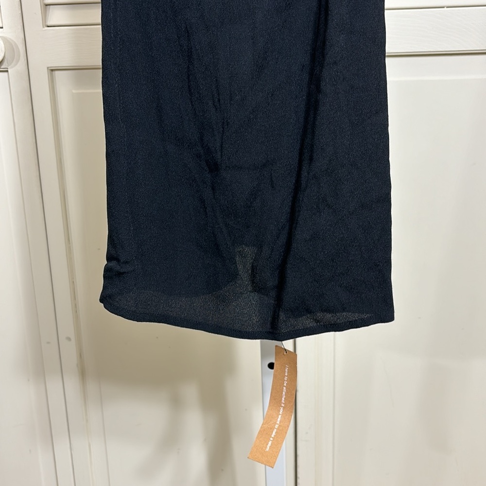 NWT Reformation Baltimore Dress Diamond Details Black Size 0 - Picture 8 of 16